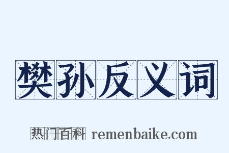 樊孙反义词是什么意思的图片